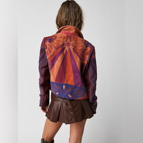 Free People Stars Are Psychedelic Jacket - Picture 3 of 16
